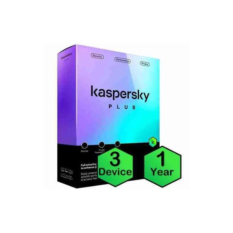 Kaspersky Plus – 3 Devices, 1 Year