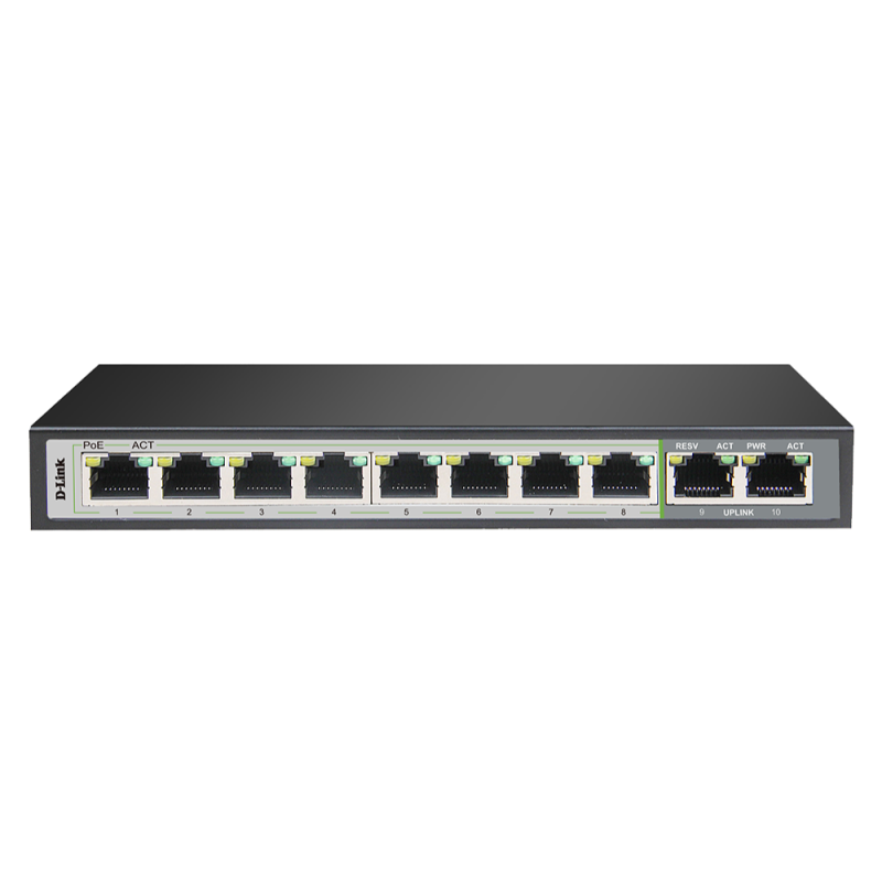 D-Link 10-Port Gigabit PoE Switch – DGS-F1010P
