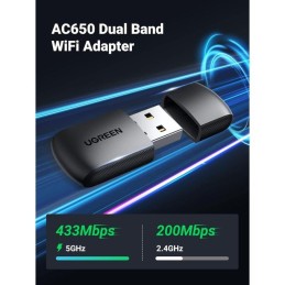 UGREEN CM448 AC650 11ac Dual-Band Wireless USB Adapter