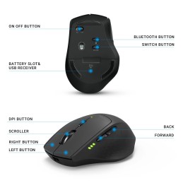 Rapoo MT550 Multi-Mode Wireless Mouse – Black