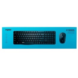 Rapoo X1800s Wireless Keyboard & Mouse Combo – Black