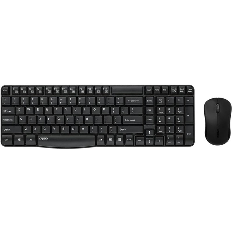 Rapoo X1810 Wireless Keyboard & Mouse Combo – Black