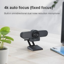 Rapoo C500 4K Webcam – Dual Noise-Reduction Microphones, Autofocus, Privacy Cover