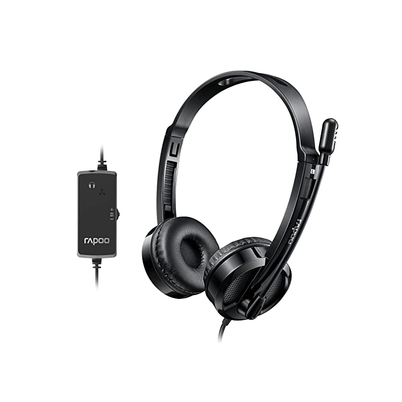 Rapoo H120 Wired Stereo Headphones – 3.5mm Jack