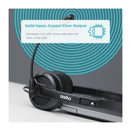 Rapoo H120 Wired Stereo Headphones – 3.5mm Jack