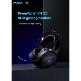 Rapoo VH120 Illuminated Gaming Headset – Black (RGB Colours)