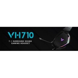 Rapoo VH710 Illuminated Gaming Headset – Black (RGB Colours)