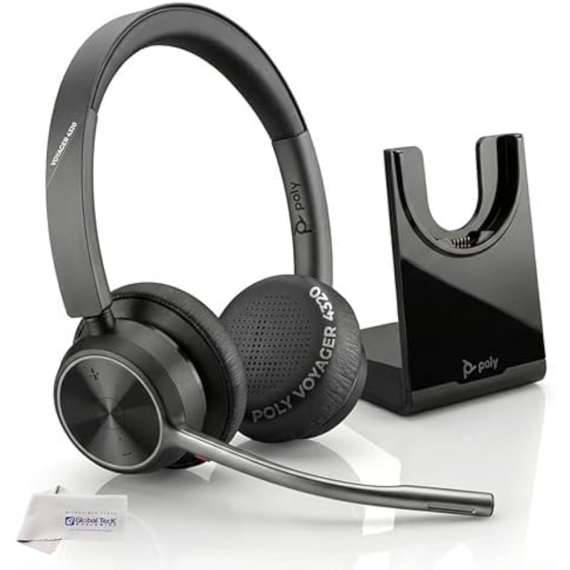 Poly Voyager 4320-UC Wired/Wireless Bluetooth Stereo Headset – USB-A + BT700 (76U49AA)