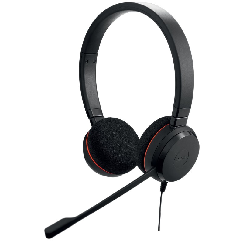 Jabra Evolve 20 USB-C Wired Stereo Headset – With Noise-Canceling Mic, Microsoft Teams Certified, USB-C/A Adapter (4999-823-169)