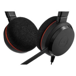 Jabra Evolve 20 USB-C Wired Stereo Headset – With Noise-Canceling Mic, Microsoft Teams Certified, USB-C/A Adapter (4999-823-169)