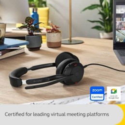 Jabra Evolve2 50 Wired/Bluetooth Stereo Headset, Microsoft Teams Certified, USB‑A – 25089‑999‑999