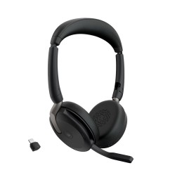 Jabra Evolve2 65 Flex Wired/Wireless Bluetooth Stereo Headset –  USB‑A + Link380a Adapter (26699‑999‑999)
