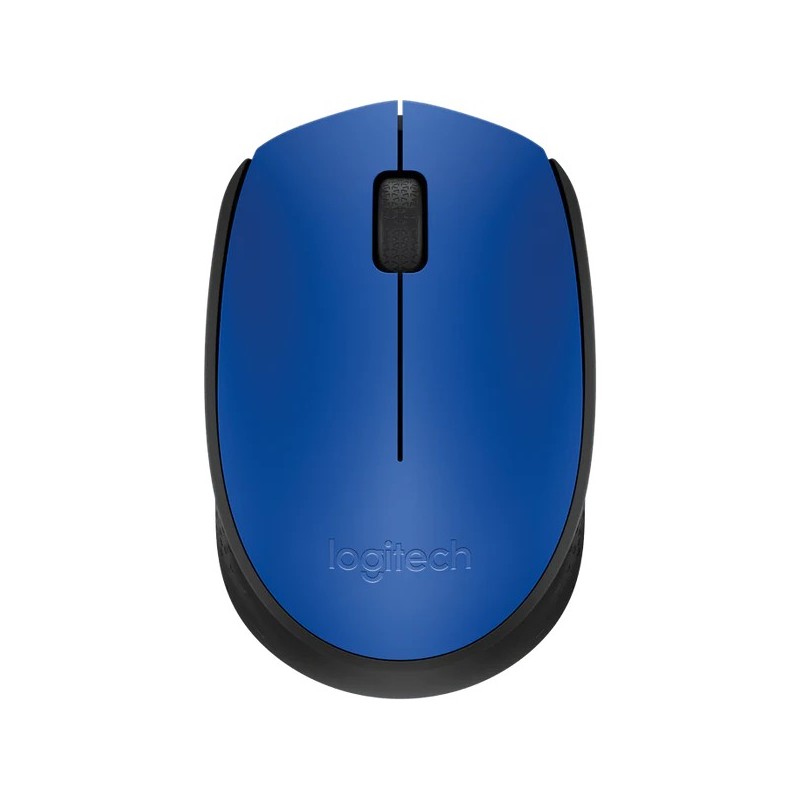 Logitech M171 Wireless Mouse – Black, 2.4GHz, Plug-and-Play, Long Battery Life, Portable - Blue