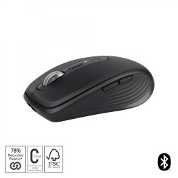 Logitech MX Anywhere 3S Wireless & Bluetooth Mouse – Rechargeable, Compact, Multi-Device, Graphite, 910-006929