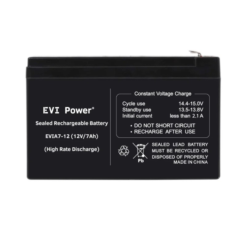 EVI 7Ah 12V Lead-Acid Battery – Sealed, Maintenance-Free, Reliable Backup Power