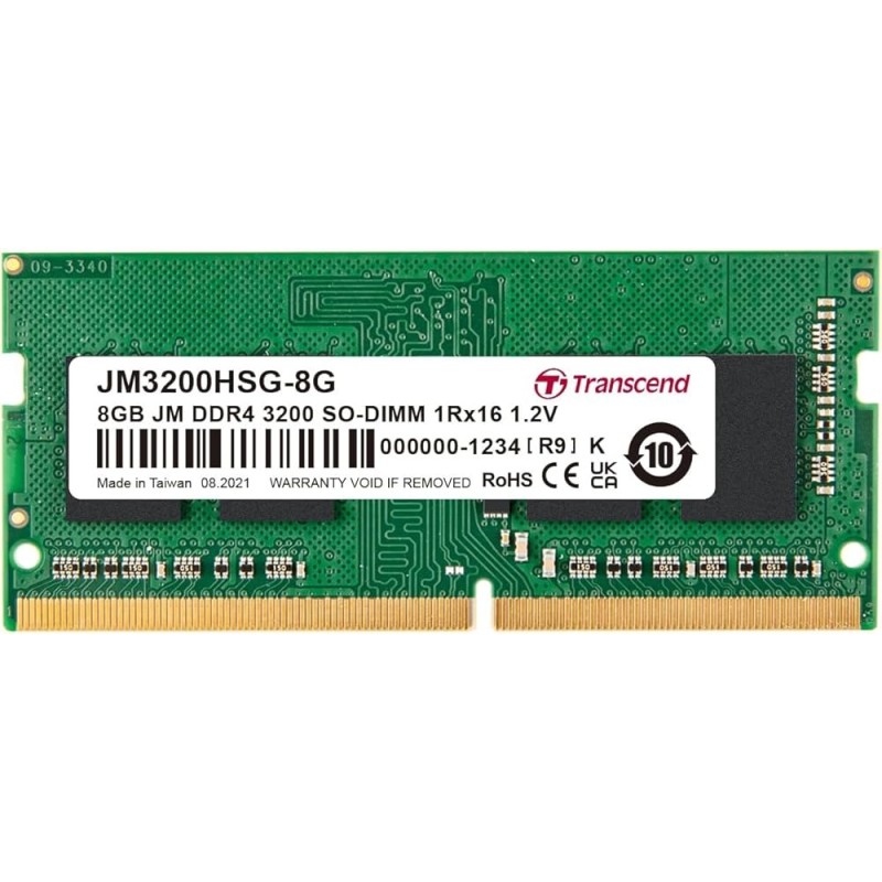 Transcend 8GB DDR4 3200MHz Laptop RAM – JM3200HSG-8G SO-DIMM Memory Module