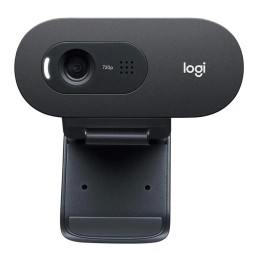 Logitech C270 HD Webcam – Dark Grey, 720p Video, Built‑In Mic, USB Plug‑and‑Play