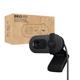 Logitech Brio FHD Webcam – Graphite, 1080p Video, USB Plug‑and‑Play, 960‑001585