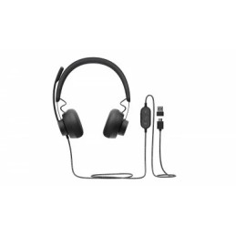 Logitech Zone Wired Headset – Noise‑Cancelling Mic, UC Version, 981‑000875