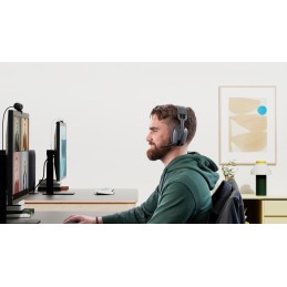 Logitech Zone Vibe Wireless & Bluetooth Headphones – Over‑Ear, Noise‑Cancel, Graphite