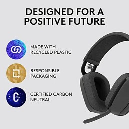 Logitech Zone Vibe 100 Bluetooth Over‑Ear Headphones – Wireless Comfort, Noise‑Cancelling Mic