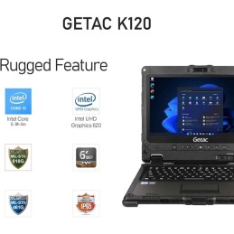 Getac K120 12" Rugged Tablet Intel Core i5 8th Gen 16GB RAM 256GB SSD Windows Tablet (REFURBISHED)