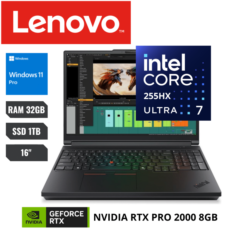 Lenovo ThinkPad P16 Gen 2 | Intel Core i9 | 32GB RAM | 2TB SSD | 16” FHD | NVIDIA RTX 4090 (NEW)