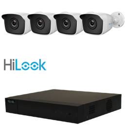 Hikvision HiLook 4‑ch H.265 2 MP Full HD Bullet CCTV Kit with 1 TB HDD (DS‑J142I(STD)/TK‑4142BH‑MP)