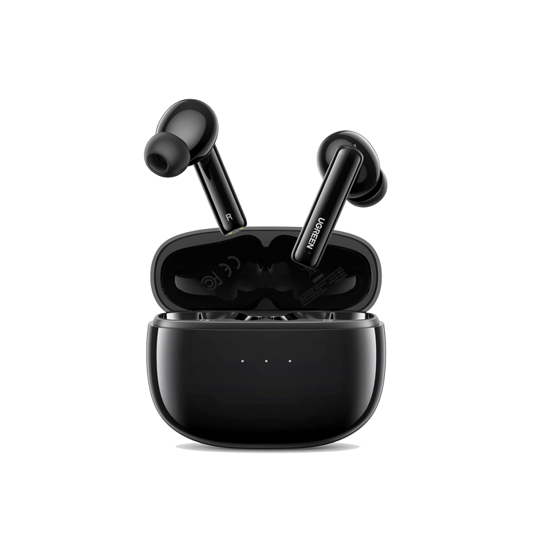 UGREEN HiTune T3 Active Noise-Cancelling Wireless Earbuds – Active ANC, Bluetooth 5.2, Low Latency Audio – Black (WS106)