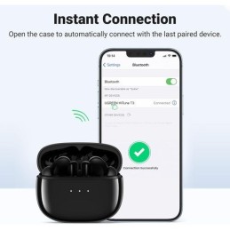 UGREEN HiTune T3 Active Noise-Cancelling Wireless Earbuds – Active ANC, Bluetooth 5.2, Low Latency Audio – Black (WS106)