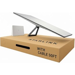 Starlink Gen 3 Satellite Internet Kit – High-Speed Low-Latency Broadband, WiFi Router Included, Easy Self-Installation