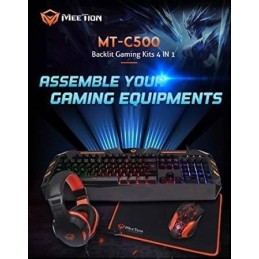 Meetion C500 4in1 PC Gaming Kit Keyboard Mouse Headphone & Mouse Pad Price Kenya