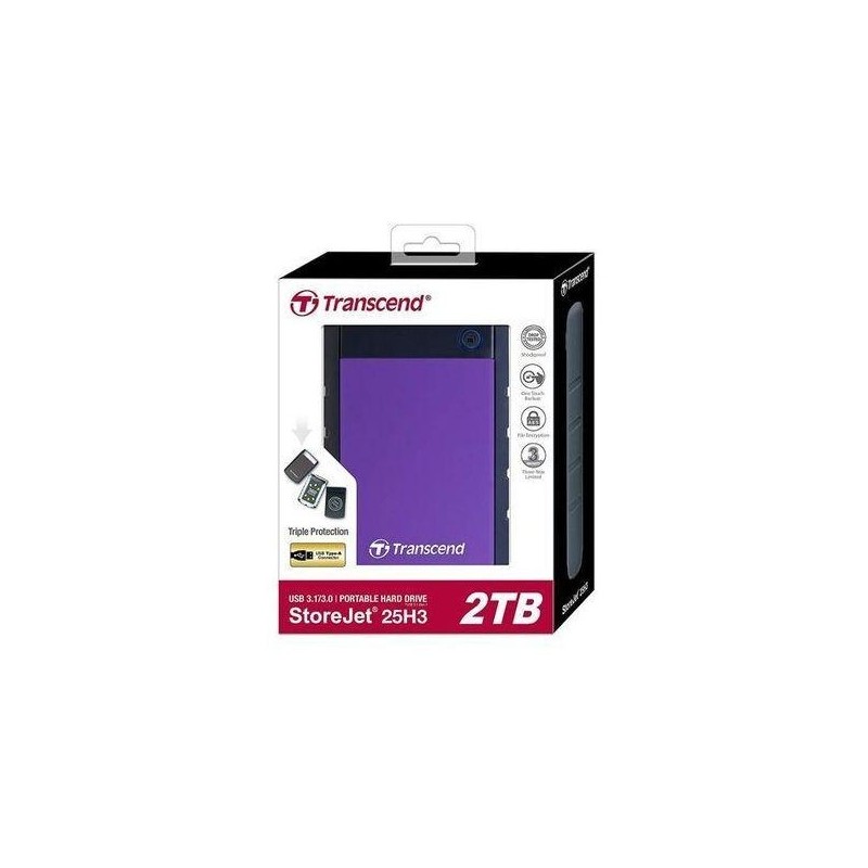 Transcend 2TB StoreJet 25H3 USB3.0 Portable Hard Drive