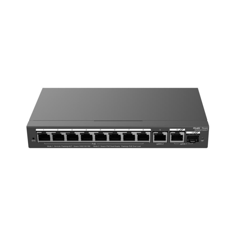 Ruijie RG-ES210GS-P 10-Port Gigabit PoE+ Switch