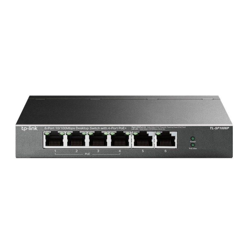 TP-Link TL-SF1006P – 6-Port 10/100 Mbps Desktop Switch | 4-Port PoE+