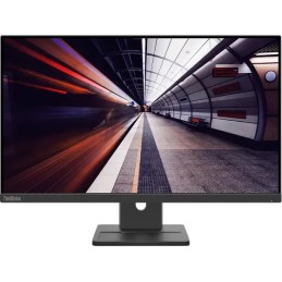 Lenovo ThinkVision E24‑40 23.8″ FHD Monitor, VGA + HDMI + DisplayPort, Raven Black (REFURBISHED)