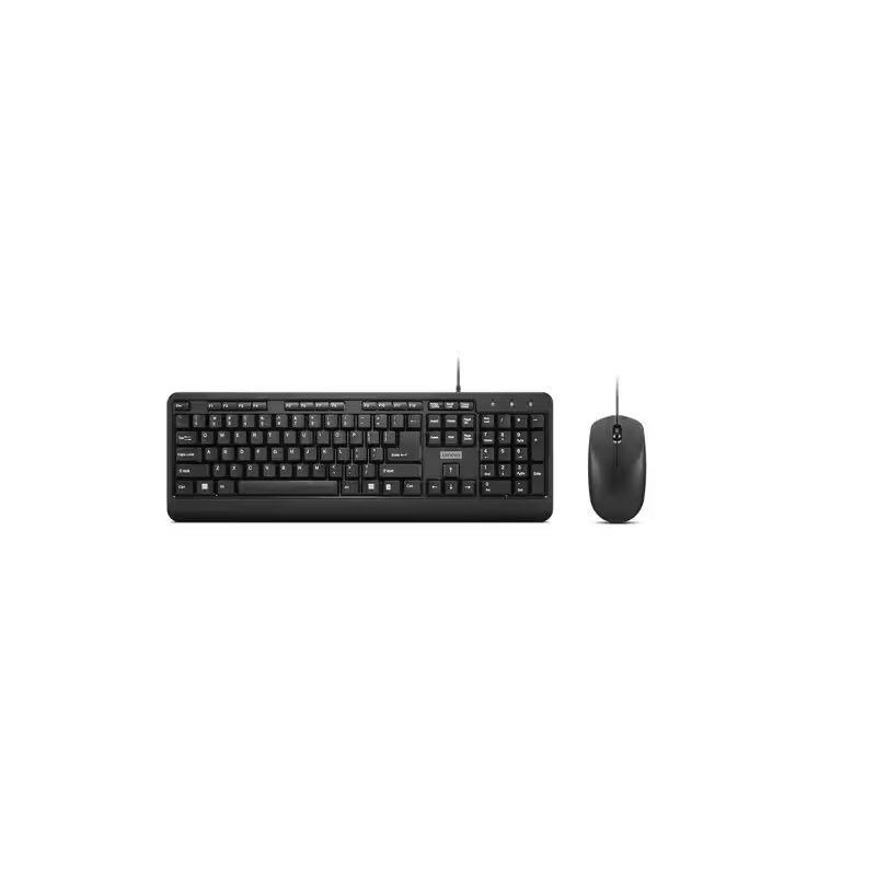 Lenovo 160 Wired Keyboard & Mouse Combo, Black