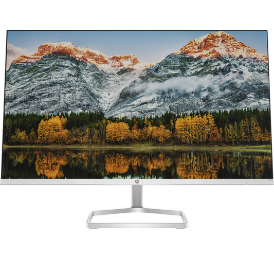 HP M27FW 27" FHD ULTRA SLIM LED MONITOR, White Color, Connectivity : VGA, 2*HDMI - 2H1A4AA